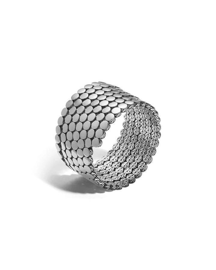 Dot Silver Multiple Coil Bracelet,