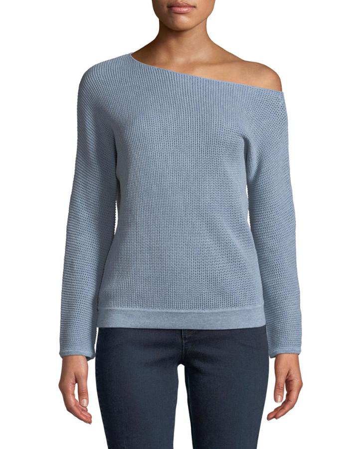 Cotton Mesh One-shoulder