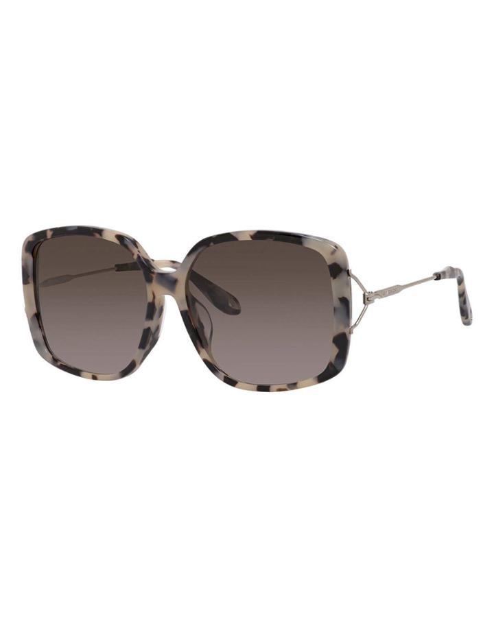 Gradient Square Sunglasses, Havana Gold