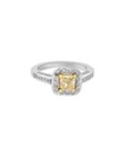 Estate Platinum & 18k Yellow Gold Diamond Ring,