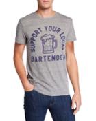 Men's Support Your Local Bartender Triblend Crewneck T-shirt