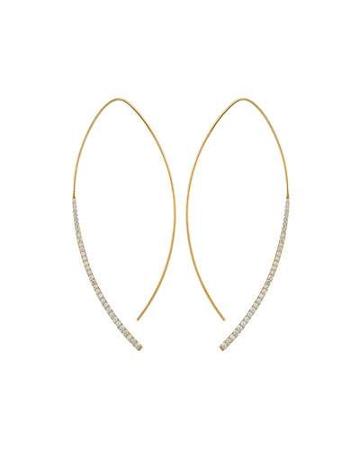 14k Pave Diamond Electric Arch Earrings