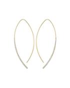 14k Pave Diamond Electric Arch Earrings