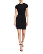 Crewneck Short-sleeve Body-conscious Dress
