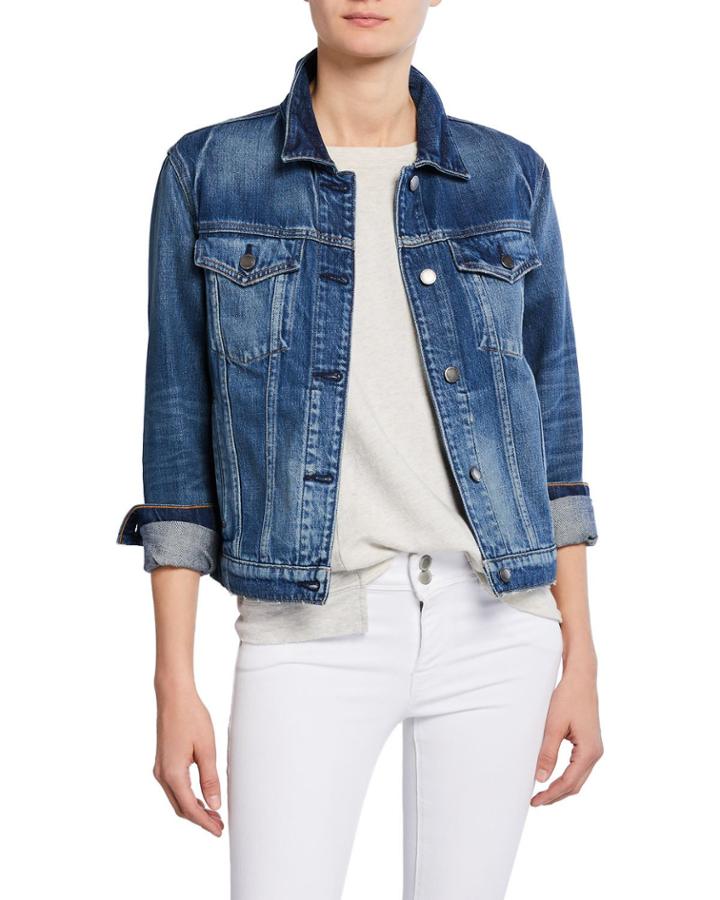 Classic Button-front Denim Trucker Jacket