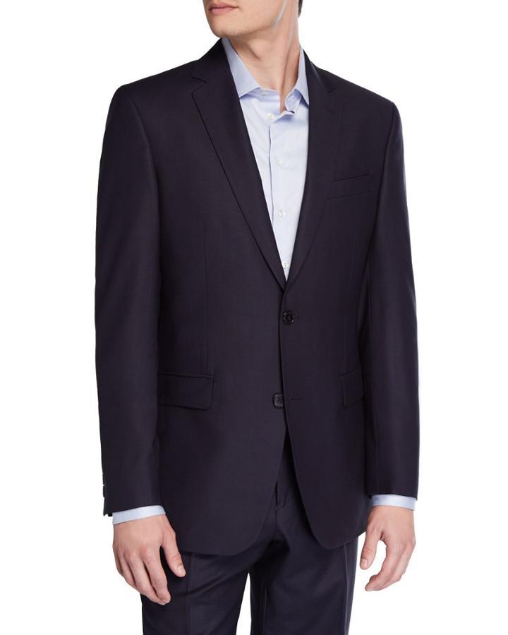 Men's Mini Checkered Wool-blend Two-piece