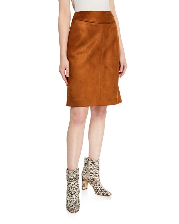 Faux Suede Pencil