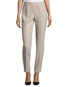 Susan Flat-front Pants, Barley