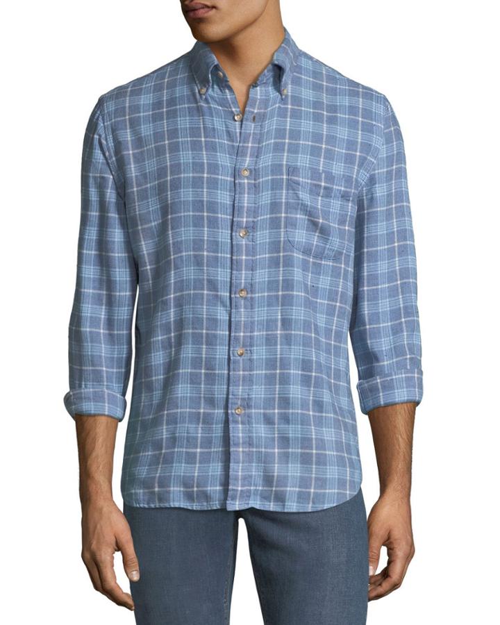 Men's Pacific Organic Cotton Long-sleeve Plaid