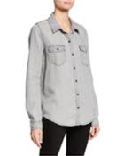 Snap-front Long-sleeve Work