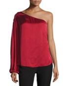 Denissa Asymmetric-neck One-sleeve