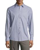 Woven Button-front Check-print