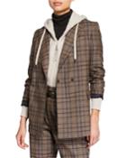 Hidden Button-front Wool Cotton Jacket