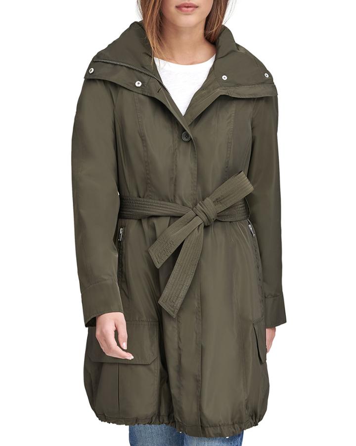 Tie-waist Bubble Trench Coat