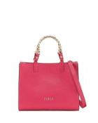 Maggie Large Leather Tote Bag, Pink