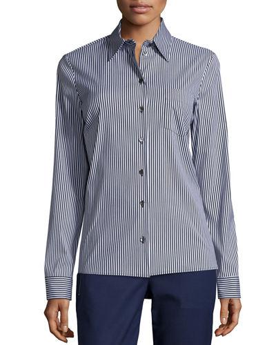 Skinny-stripe Button-front Classic