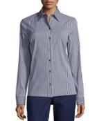 Skinny-stripe Button-front Classic