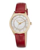 33mm Mini Lauryn Crystal Watch With Leather