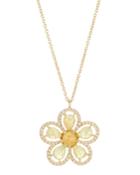 18k Margherita Daisy Diamond & Sapphire Necklace,