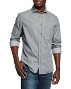 Men's Long-sleeve Button-down Denim