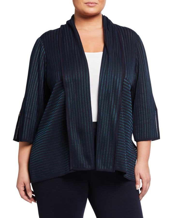 Plus Size Shawl-collar
