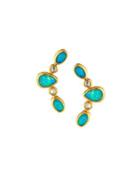 24k Opal & Gold Crawler Earrings