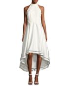 3d-lace High-low Dress, Ivory