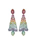Lala Crystal Statement Earrings, Rainbow