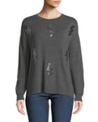 Sequin Lightning Bolt Crewneck