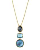 18k Rock Candy 3-stone Pendant Necklace In