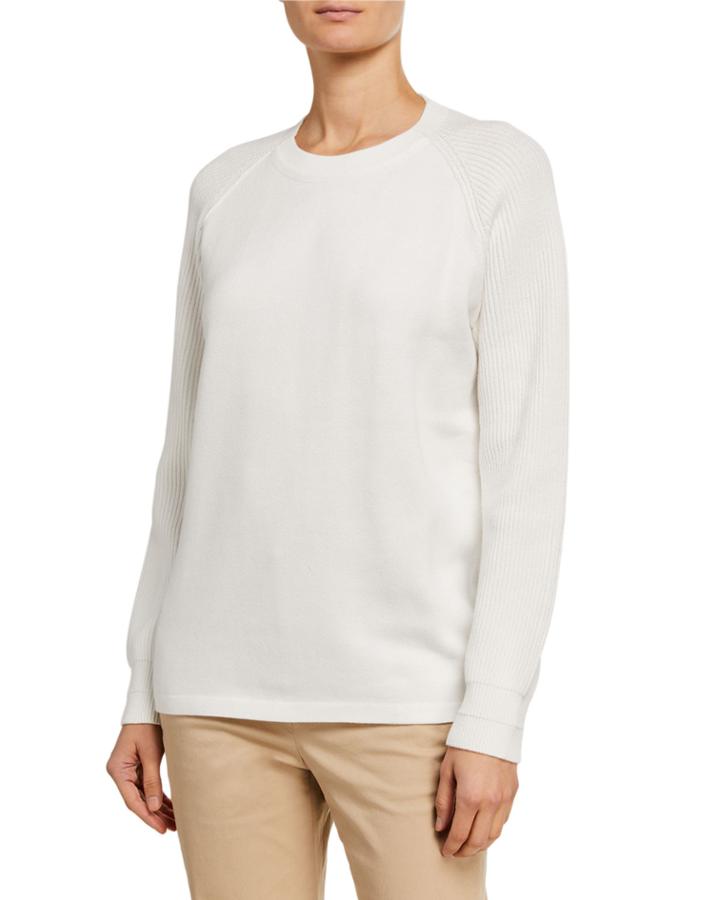 Ribbed Raglan-sleeve