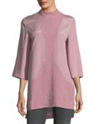 Mock-neck Embellished Blouse