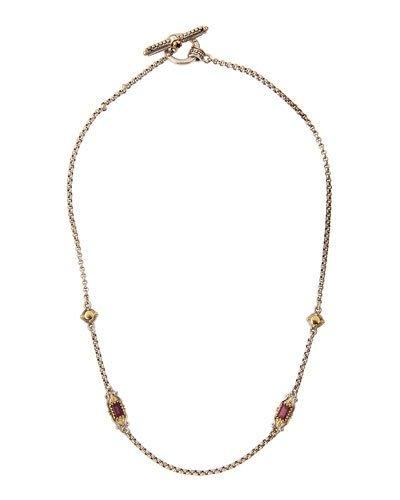 Artemis Rhodolite Station Necklace
