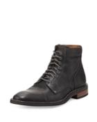 Cole Haan Canton Cap-toe Leather Boot, Black,