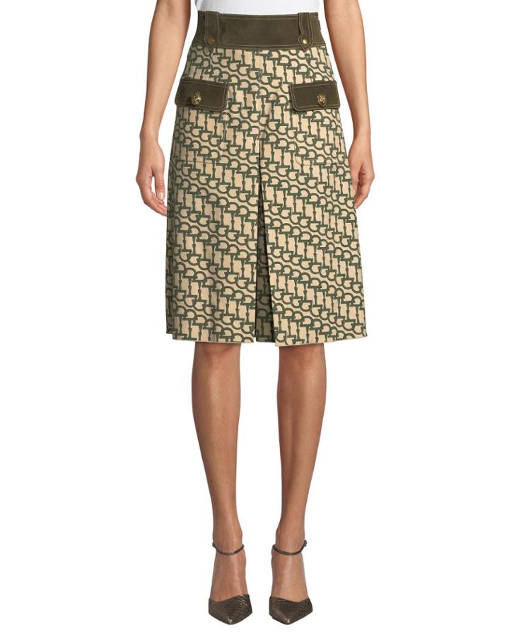 Horsebit-print Culotte