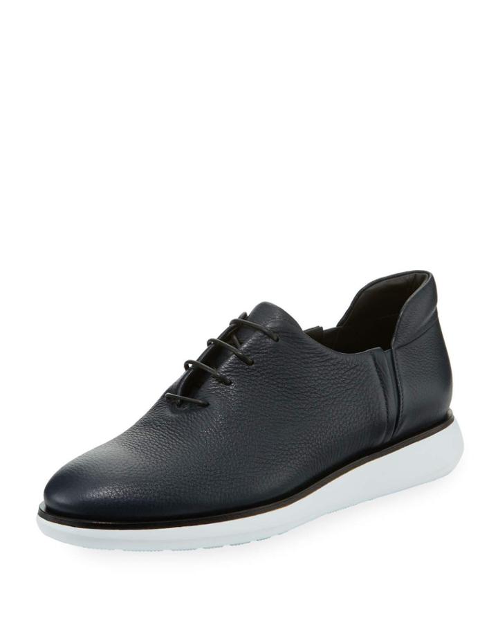 Men's Pebbled Leather Platform