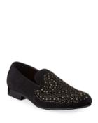 Men's Raffaele Studded Velvet Smoking