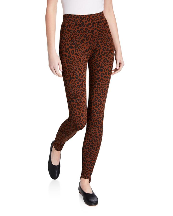 Leopard-print Step-hem