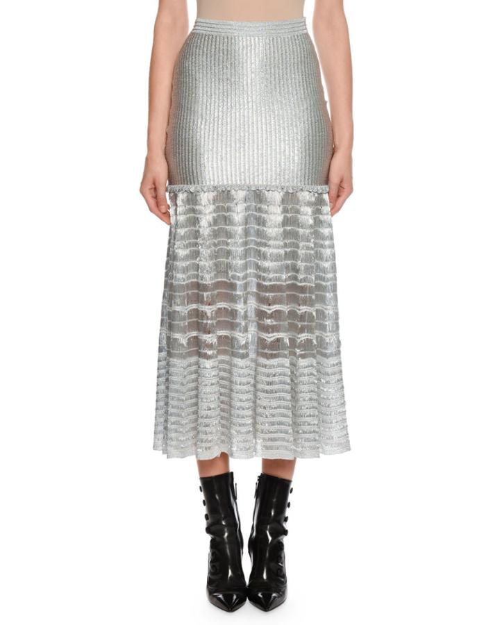 Drop-waist Silvertone Ribbed