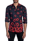 Men's Daisy-print Long-sleeve Button-down