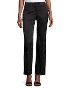 Tonal-print Wide-leg Trousers, Black