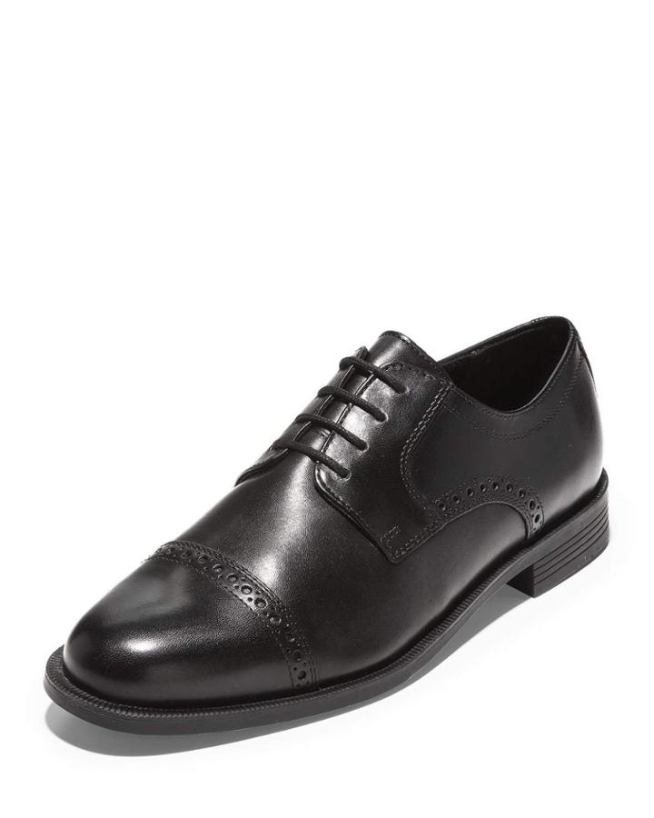 Men's Dustin Brogue Leather Oxfords, Black