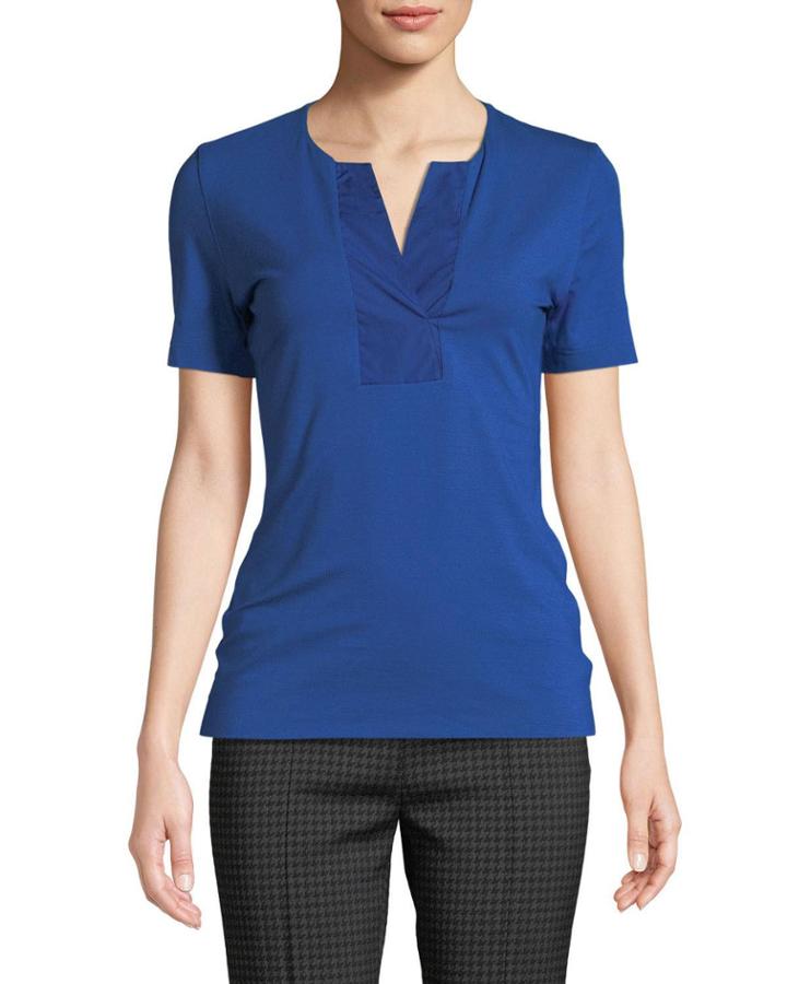 Jersey Split-neck T-shirt