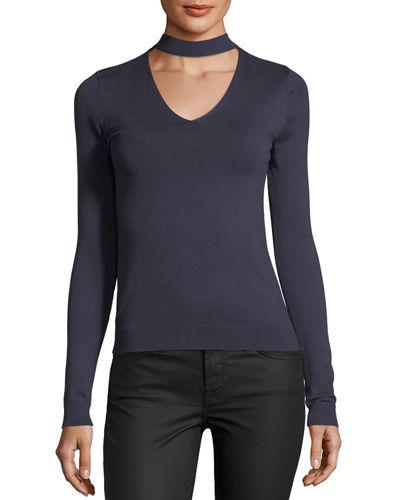 Cutout Mock-neck