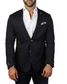 Men's Descartes Contrast-stitch Two-button Jacket