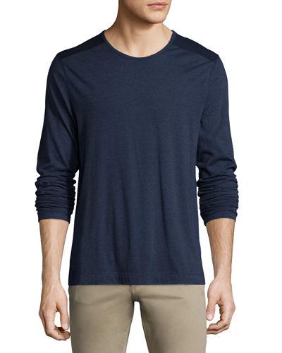 Cotton-blend Long-sleeve T-shirt