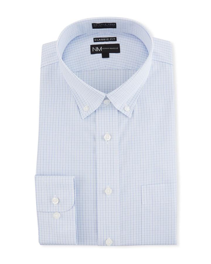 Men's Classic-fit Non-iron Tattersall Dress