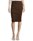 Vince Camuto Ruched Midi Tube Skirt, Chocolate, Women's,