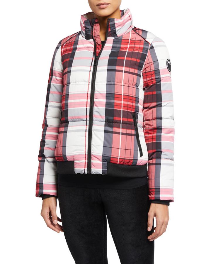 Plaid Puffer Jacket