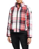 Plaid Puffer Jacket